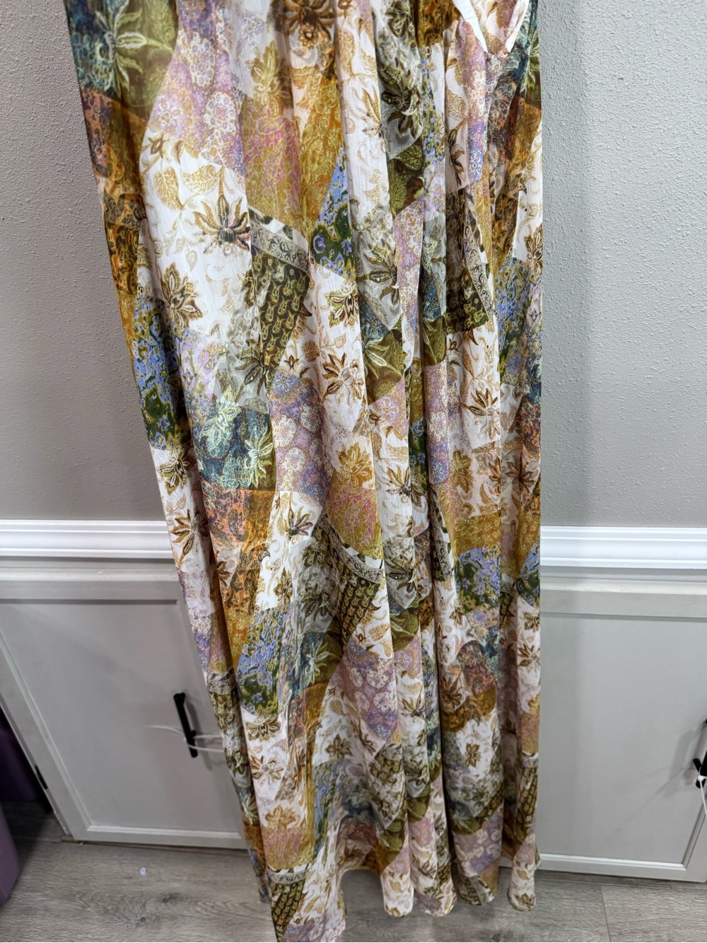 NWT Avec Les Filles Paisley Maxi Dress - Picture 11 of 12